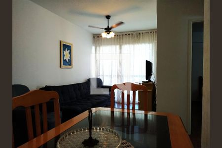 Sala de apartamento para alugar com 2 quartos, 75m² em Jardim Tres Marias, Guarujá