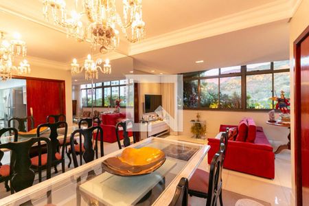 Sala de apartamento à venda com 4 quartos, 168m² em Sion, Belo Horizonte