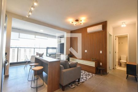 Sala de Estar de apartamento para alugar com 1 quarto, 46m² em Campo Belo, São Paulo