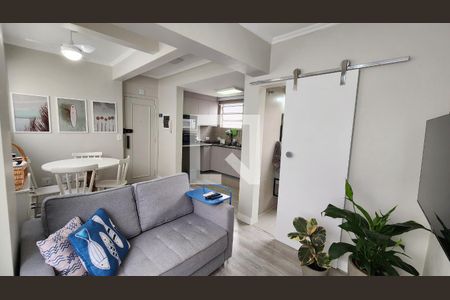 Sala de apartamento para alugar com 1 quarto, 50m² em Gonzaga, Santos