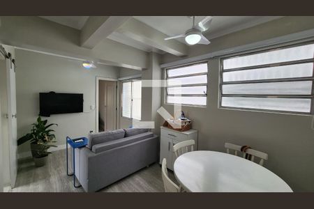Sala de apartamento para alugar com 1 quarto, 50m² em Gonzaga, Santos