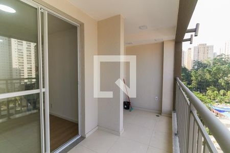 Varanda da Sala de apartamento para alugar com 2 quartos, 50m² em Vila Andrade, São Paulo