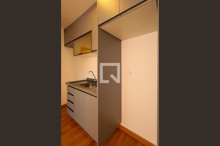 Cozinha de apartamento à venda com 1 quarto, 26m² em Barra Funda, São Paulo