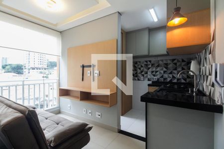 Sala  de apartamento para alugar com 1 quarto, 26m² em Chácara Seis de Outubro, São Paulo
