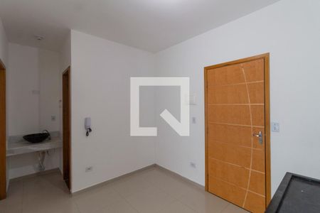 Sala e Cozinha Integrada  de apartamento para alugar com 1 quarto, 27m² em Vila Marieta, São Paulo