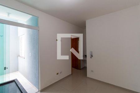 Sala e Cozinha Integrada  de apartamento para alugar com 1 quarto, 27m² em Vila Marieta, São Paulo