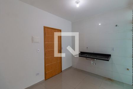 Sala e Cozinha Integrada  de apartamento para alugar com 1 quarto, 27m² em Vila Marieta, São Paulo