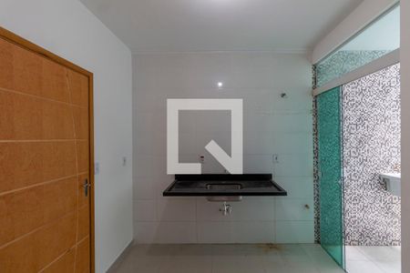 Sala e Cozinha Integrada  de apartamento para alugar com 1 quarto, 27m² em Vila Marieta, São Paulo