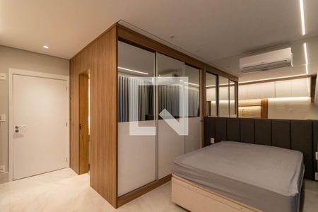 Quarto e Cozinha de kitnet/studio para alugar com 1 quarto, 35m² em Indianópolis, São Paulo