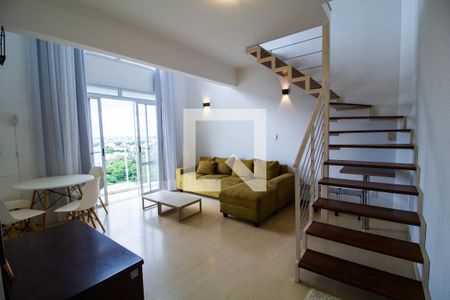 Sala de apartamento para alugar com 1 quarto, 61m² em Jardim Residencial Sunset Village, Sorocaba