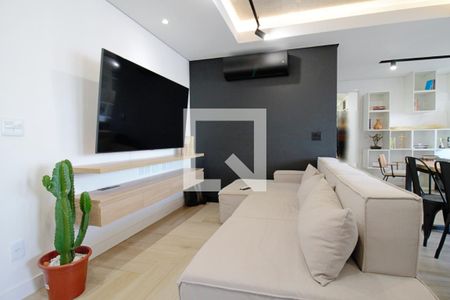 Sala  de apartamento à venda com 1 quarto, 56m² em Vila Andrade, São Paulo