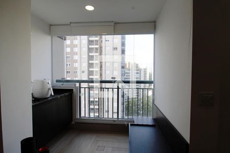 Varanda da Sala de apartamento à venda com 1 quarto, 56m² em Vila Andrade, São Paulo