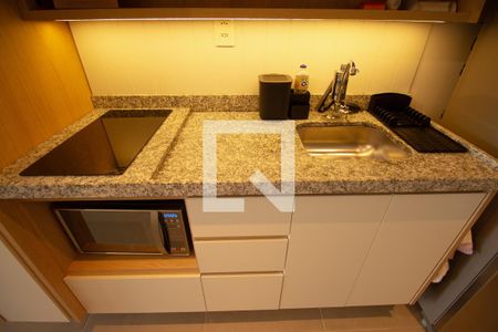 Cozinha de apartamento para alugar com 1 quarto, 28m² em Vila Mariana, São Paulo