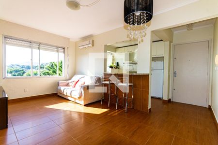 Sala  de apartamento à venda com 1 quarto, 45m² em Nonoai, Porto Alegre