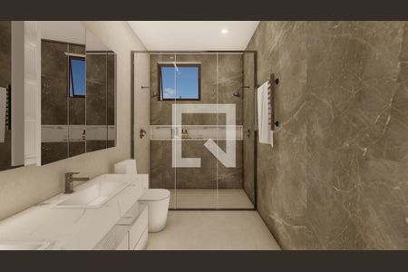  banheiro suite 1  de casa de condomínio à venda com 4 quartos, 410m² em Alphaville Nova Lima, Nova Lima