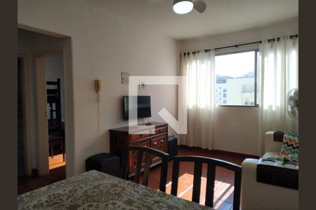 Sala de apartamento para alugar com 1 quarto, 55m² em Centro, Guarujá