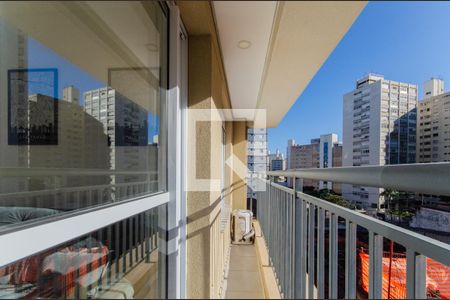 Varanda da Sala de apartamento para alugar com 1 quarto, 33m² em Vila Mariana, São Paulo