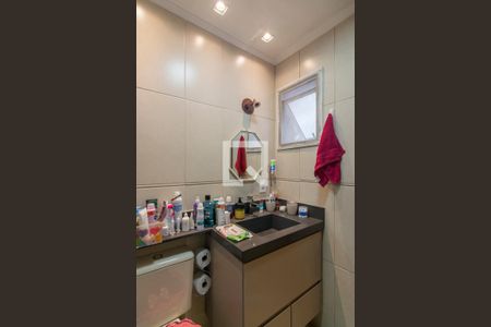 Banheiro da Suite 1 de apartamento à venda com 4 quartos, 128m² em Jardim, Santo André
