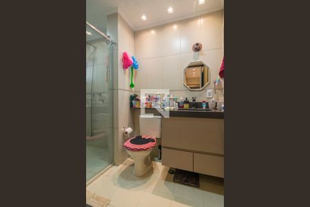Banheiro da Suite 1 de apartamento à venda com 4 quartos, 128m² em Jardim, Santo André