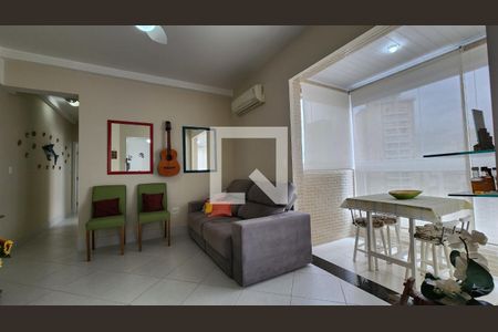 Sala de apartamento para alugar com 2 quartos, 121m² em Gonzaga, Santos