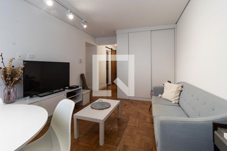 Sala de apartamento à venda com 1 quarto, 48m² em Jardim Paulista, São Paulo