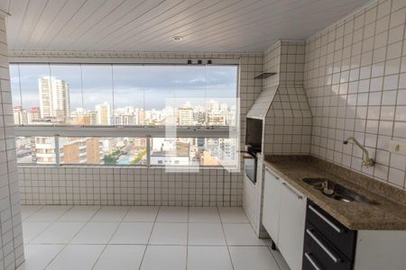 Varanda gourmet de apartamento para alugar com 3 quartos, 117m² em Guilhermina, Praia Grande