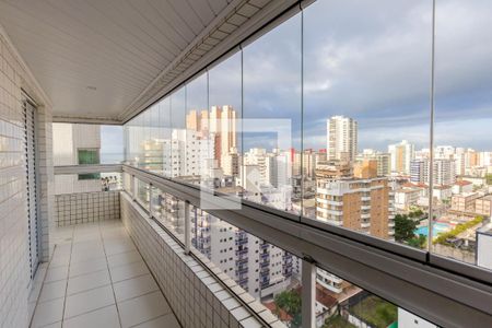 Varanda da Sala de apartamento para alugar com 3 quartos, 117m² em Guilhermina, Praia Grande