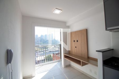 Sala - Studio de kitnet/studio para alugar com 1 quarto, 27m² em Jardim Caravelas, São Paulo