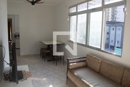 Sala de apartamento para alugar com 1 quarto, 48m² em Boqueirão, Praia Grande