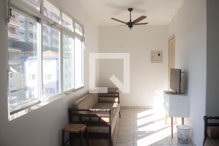 Sala de apartamento para alugar com 1 quarto, 48m² em Boqueirão, Praia Grande