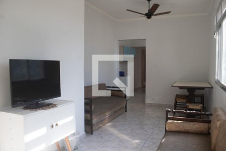 Sala de apartamento para alugar com 1 quarto, 48m² em Boqueirão, Praia Grande