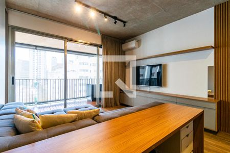 Sala e Cozinha de kitnet/studio para alugar com 1 quarto, 44m² em Vila Mariana, São Paulo