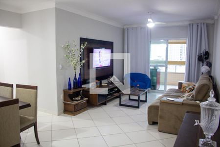 Sala de apartamento para alugar com 3 quartos, 122m² em Vila Caiçara, Praia Grande