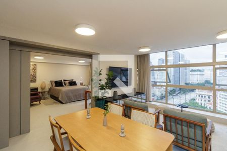 Sala de apartamento à venda com 1 quarto, 76m² em Centro Capital, São Paulo