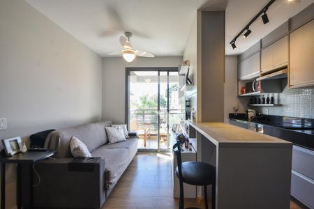 Sala de Estar  de apartamento à venda com 2 quartos, 55m² em Cidade Monções, São Paulo