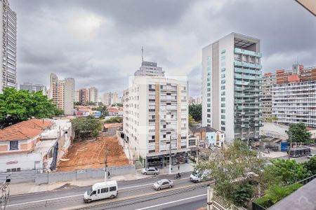 Sala/Cozinha - Vista de apartamento à venda com 1 quarto, 43m² em Paraíso, São Paulo