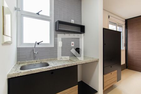 Cozinha de kitnet/studio à venda com 1 quarto, 25m² em Centro Histórico, Porto Alegre