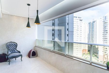 Varanda de apartamento à venda com 3 quartos, 113m² em Vila da Serra, Nova Lima