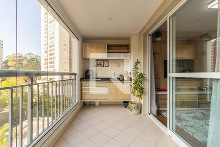 Varanda da Sala de apartamento à venda com 3 quartos, 87m² em Vila Andrade, São Paulo