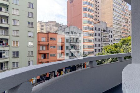 Varanda da Sala de apartamento para alugar com 1 quarto, 63m² em Centro Histórico de São Paulo, São Paulo