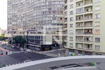 Varanda da Sala de apartamento para alugar com 1 quarto, 63m² em Centro Histórico de São Paulo, São Paulo