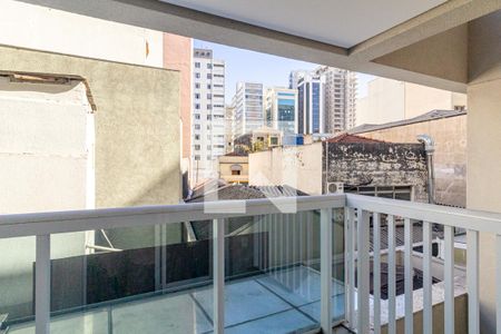 Varanda do Studio de kitnet/studio para alugar com 1 quarto, 40m² em Santa Cecília, São Paulo