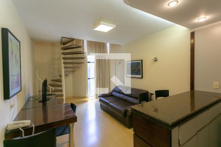 Sala de apartamento para alugar com 1 quarto, 50m² em Funcionários, Belo Horizonte