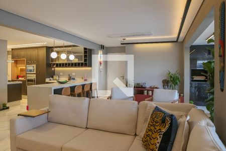 Sala e Varanda Gourmet de apartamento para alugar com 3 quartos, 134m² em Vila Anastácio, São Paulo