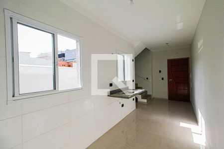 Sala/Cozinha de apartamento à venda com 2 quartos, 81m² em Parque das Nações, Santo André