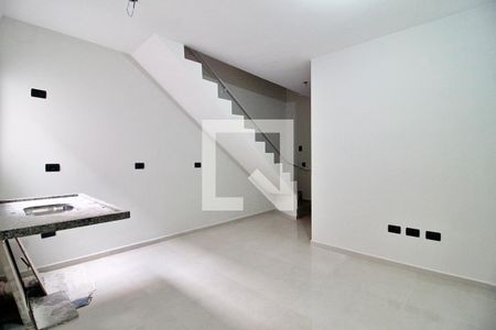 Sala/Cozinha de apartamento à venda com 2 quartos, 84m² em Parque das Nações, Santo André