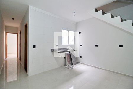 Sala/Cozinha de apartamento à venda com 2 quartos, 84m² em Parque das Nações, Santo André