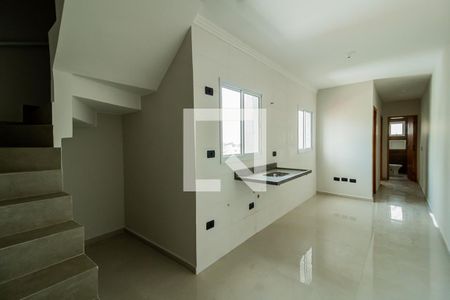 Sala e Cozinha de apartamento para alugar com 2 quartos, 85m² em Parque das Nações, Santo André