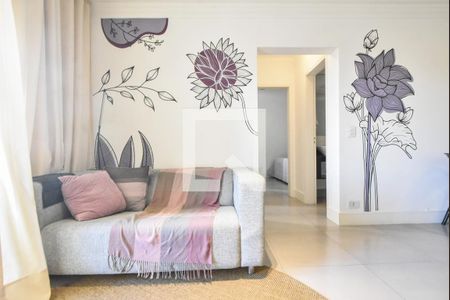 Sala de Estar  de apartamento à venda com 2 quartos, 60m² em Brooklin Novo, São Paulo