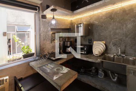 Cozinha de kitnet/studio à venda com 1 quarto, 22m² em Botafogo, Rio de Janeiro
